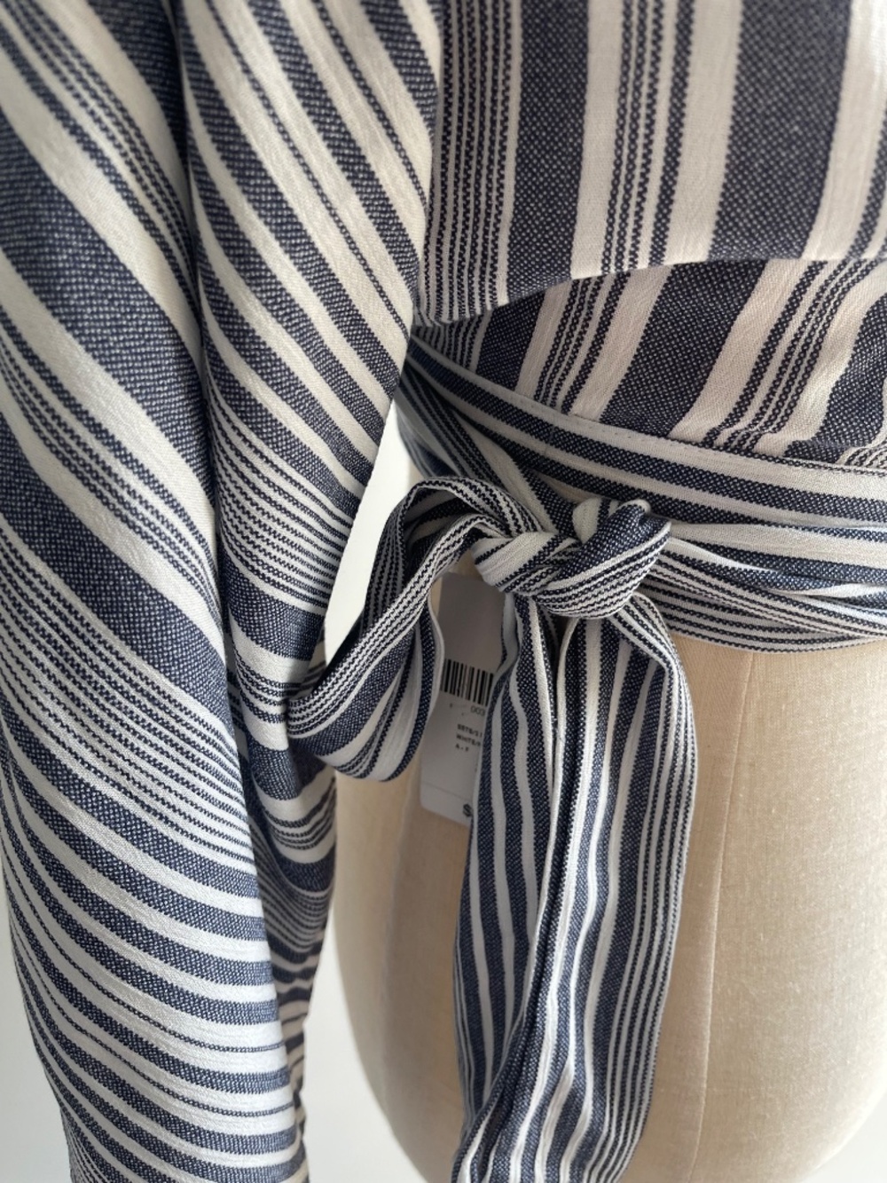 Forever 21 Striped Wrap Tie Front Crop Top NWT S - Picture 6 of 9